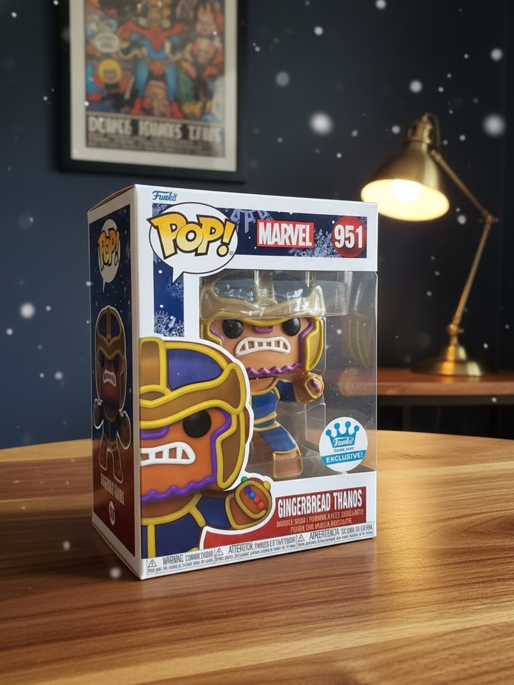 Funko Pop! Marvel 951 Gingerbread Thanos Vinyl Figure - Purple & Gold